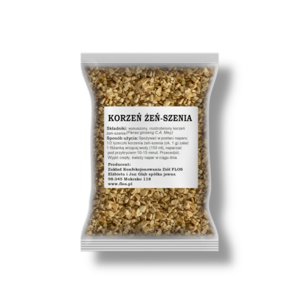 Żeń-szeń korzeń 25g - wysuszony, rozdrobniony korzeń żeń-szenia Żeń-szeń korzeń 25g - wysuszony, rozdrobniony korzeń żeń-szenia