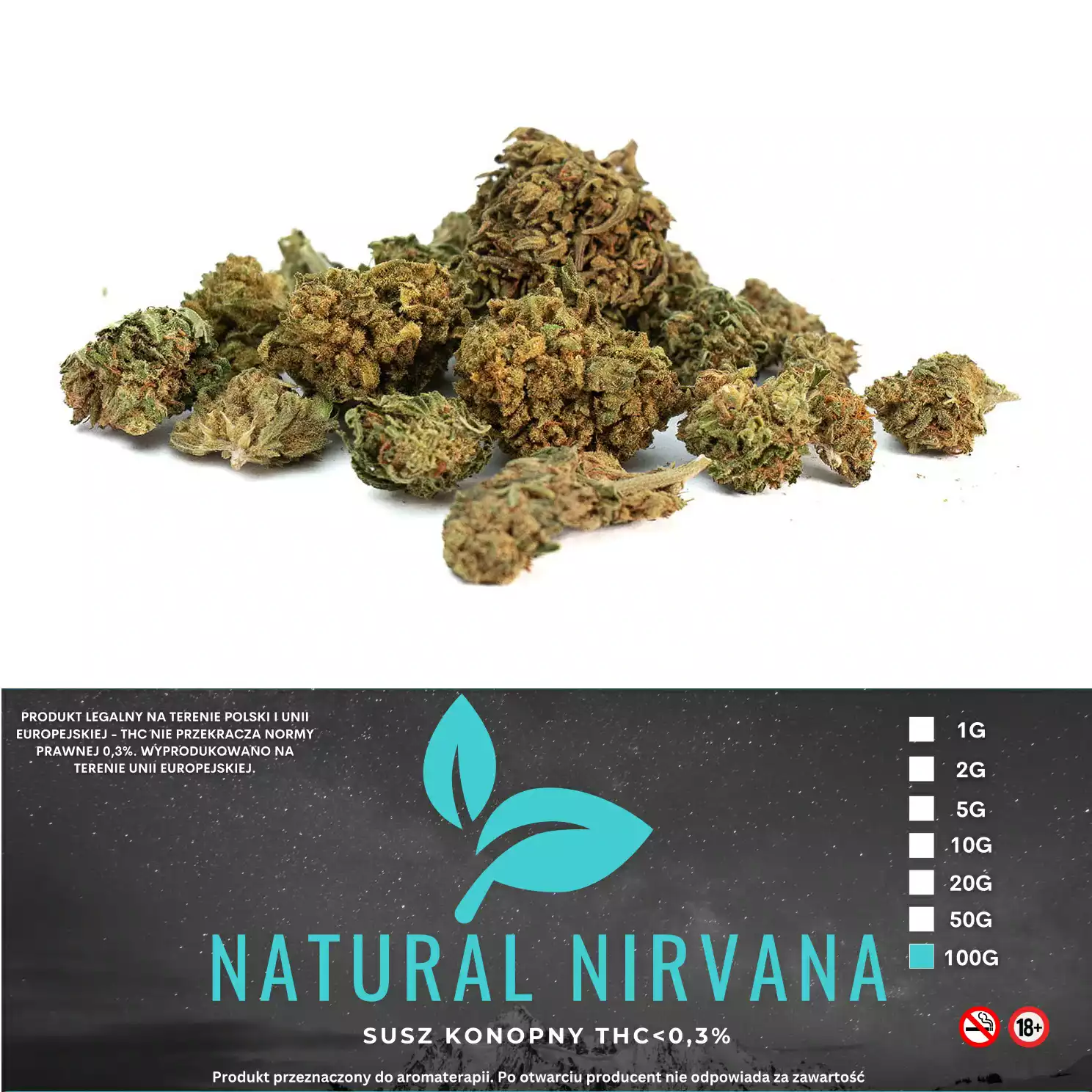 Susz Konopny CBD Natural Nirvana 100g